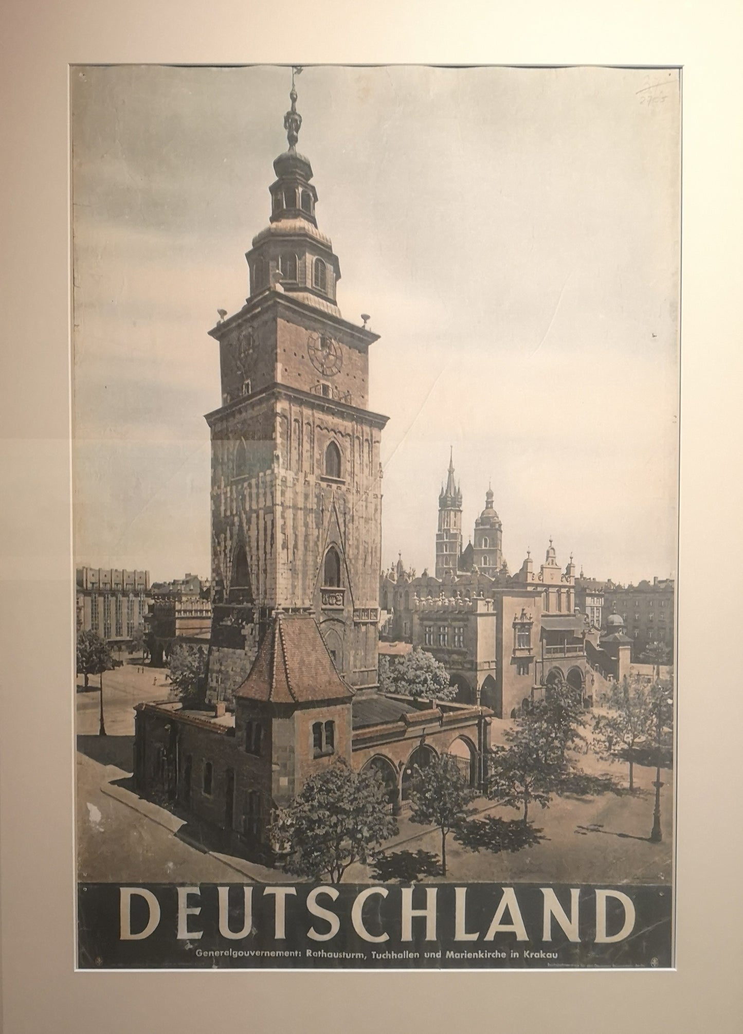 020220312 Generalgouvernement Travel Poster, Town Hall Tower, 1940, Kraków