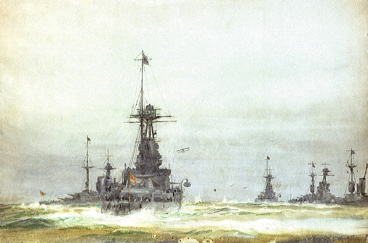 Battleships Of The Atlantic Fleet At Sea,1919 20 Rmg Pw0883