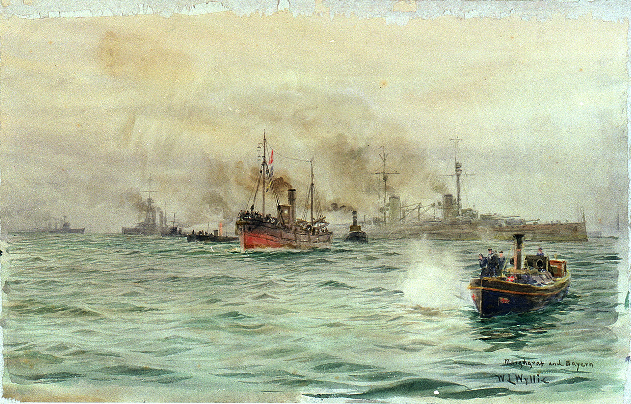 The German Battleships 'markgraf' And 'bayern' In The Firth Of Forth, November 1918 Rmg Pw1742