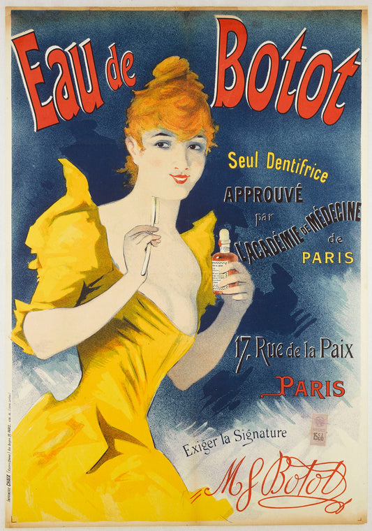 Eau De Botot Seul Dentifrice Approuve Par L'academie De Medecine De Paris 17, Rue De La Paix Paris Exiger La Si, Aff1404